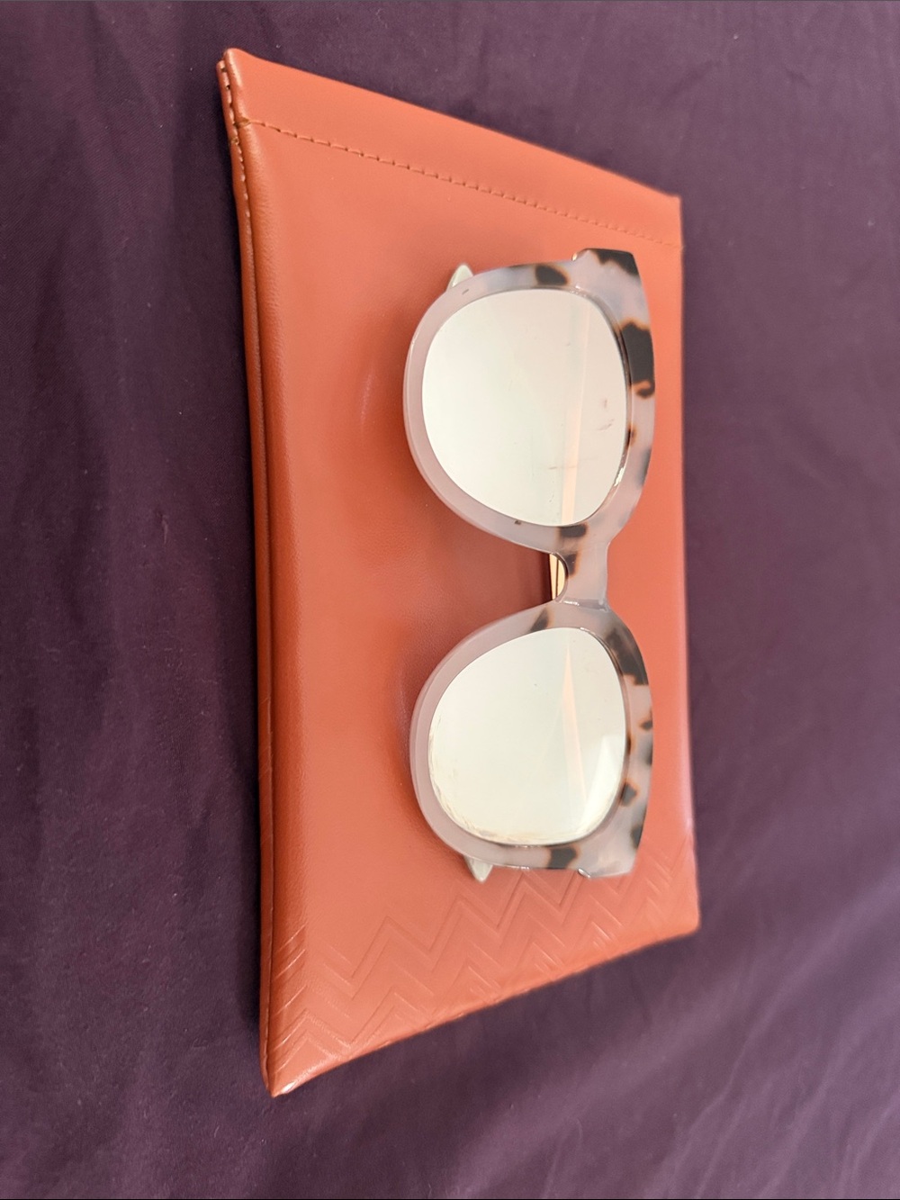 Tortoiseshell Cat-Eye Sunglasses with Coral Sleeve - Women's Accessories